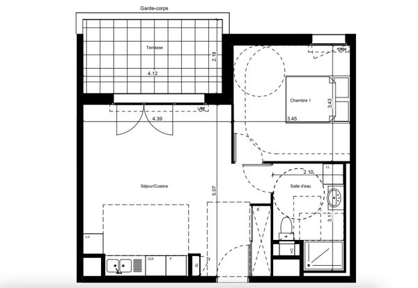 Appartement Salon De Provence 3 pièce(s)