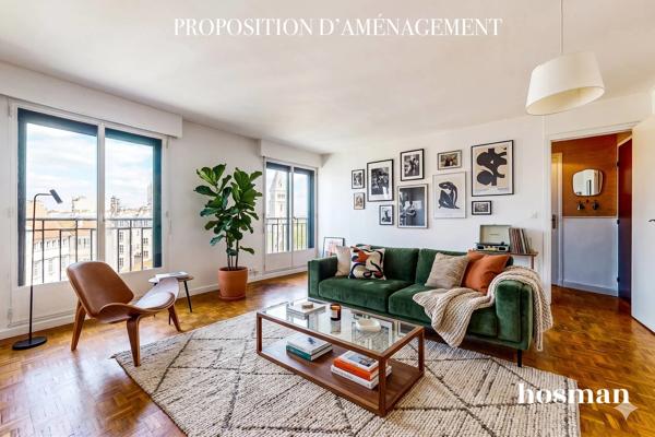 Appartement 2 pièces, 46,5 m² - Balcon et vue dégagée - ALESIA, Avenue Jean Moulin, Paris 14