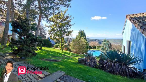 THIZY-LES-BOURGS (69240) Maison d'architecte avec vue 185 m², jardin 2000 m², piscine, garage, dépendances