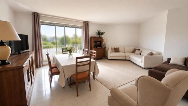 Grand T2 de 60 m2 avec cuisine indépendante, balcon, cave et parking