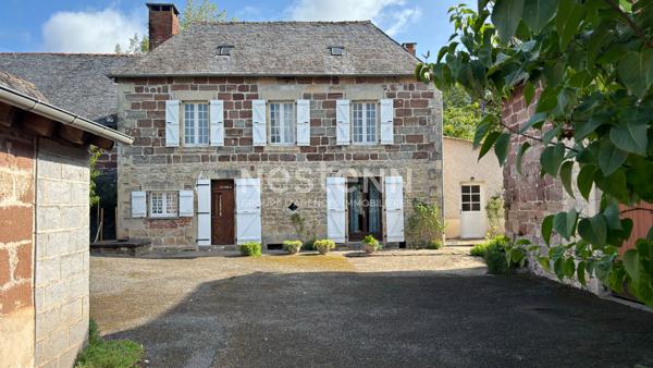 Maison d'habitation et deux granges à vendre à Saint Aulaire - 3 chambres - 1 sde - Deux puits