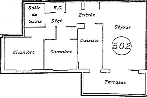 Appartement 3 pièce(s) 2 chambre(s) 62.6 m²