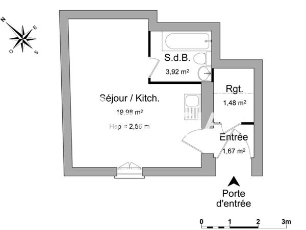 Location Studio 27.05 m² - 37 ROUTE D'ALBI Marssac Sur Tarn 81150