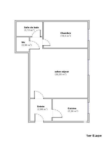 Appartement 2 pièces de 51 m² à Orly (94310)