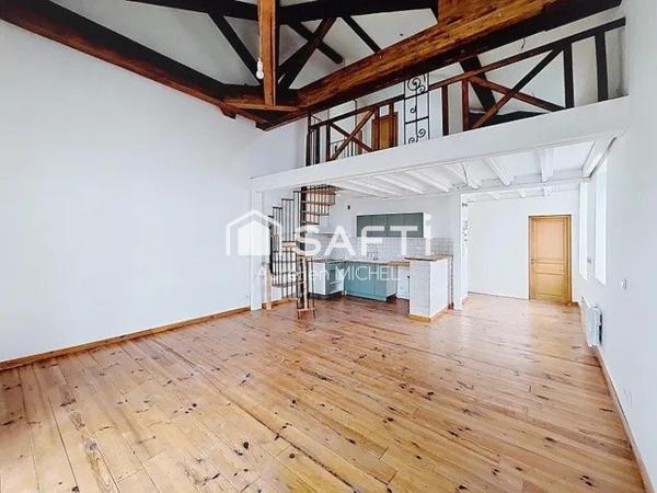 Joli appartement avec plein de charme avec sa charpente apparente