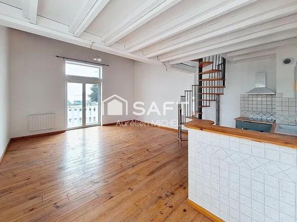 Joli appartement avec plein de charme avec sa charpente apparente