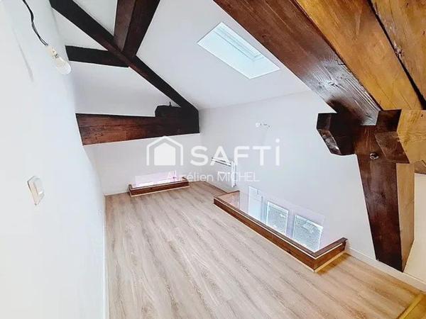 Joli appartement avec plein de charme avec sa charpente apparente