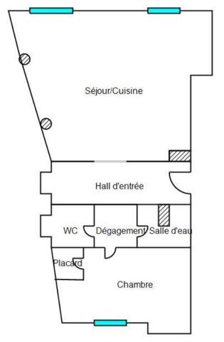 Appartement 2 pièces - 54 m²