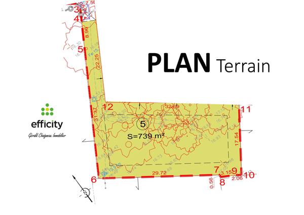 Terrain - 739 m²