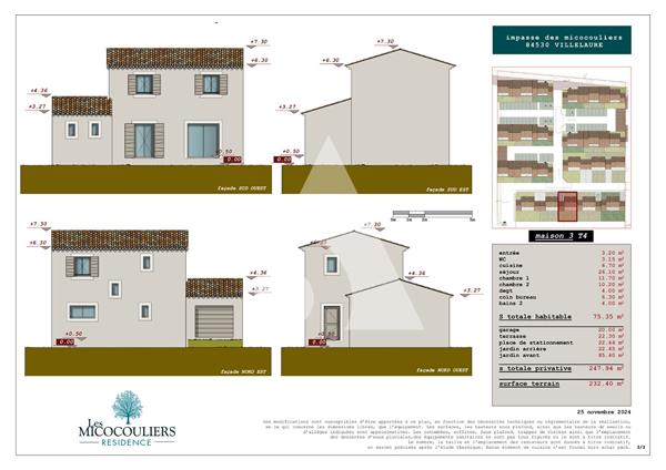 Maison 3 pièces 75.35 m2