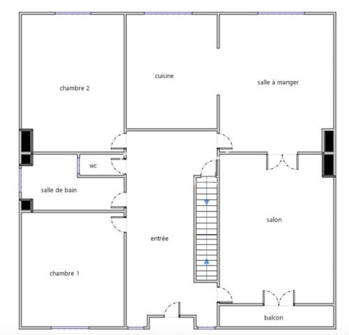 Maison individuelle avec 4 chambres sur terrain de 7,5 ares