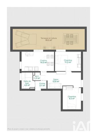 Appartement à vendre 3 pièces 66 m² Bordeaux