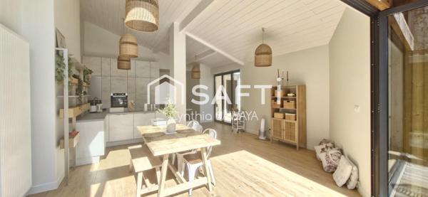 Grande maison lumineuse au coeur de la Teste, avec 2 belles terrasses et piscine chauffée