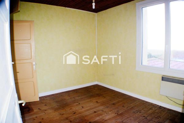 Maison 2 chambres, terrain clos.