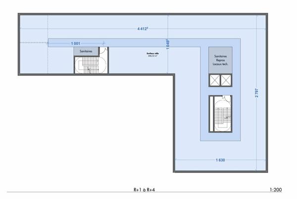 BUREAUX à VENDRE de 4223 m²