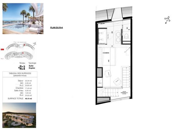 Le haut de gamme s'invite dans ce Duplex de plus de 49 m² au sein du village naturiste du Cap d'Agde
