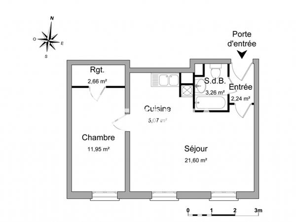 Location Appartement 2 pièces 45.81 m² - 35 RUE DU MARECHAL NEY Jarville La Malgrange 54140