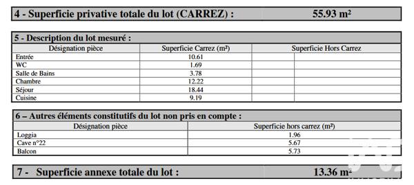 Appartement à vendre 2 pièces 56 m² Lyon 3