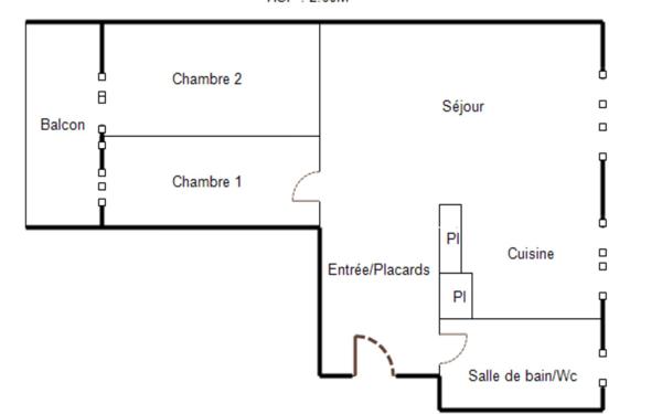 Appartement à vendre    3 pièces • 54 m2 Nice