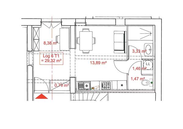 Studio à vendre 29m² avec parking, centre Villefranche De Lauragais