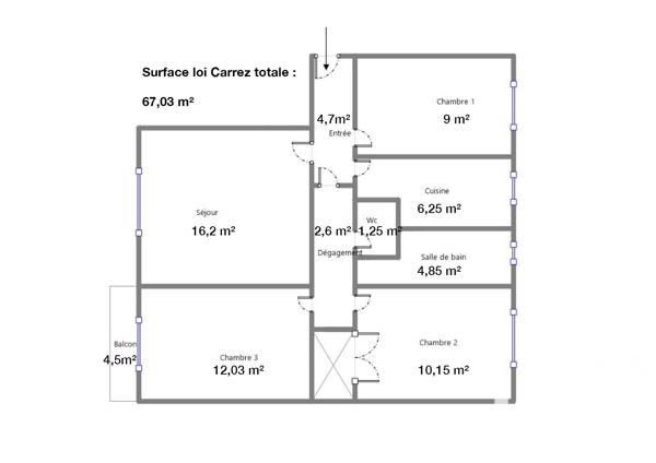 Appartement à vendre 4 pièces 67,03 m² Rosny-sous-Bois