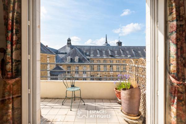 Appartement avec vue sur l’hôtel Dieu, terrasse et garage fermé