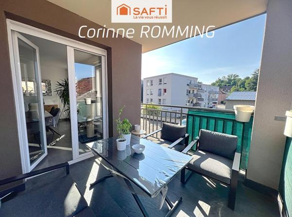 Bel appartement avec Balcon, cave et 2 parkings dont 1 intérieur