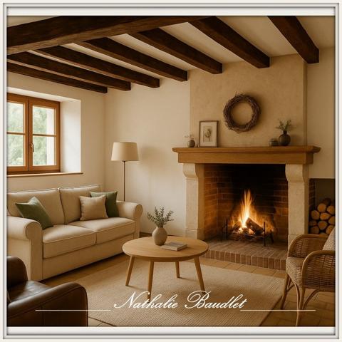 Chevillé (72350) CHEVILLE Longère de 9 pièces (5 chambres), dépendances, plan d'eau, terrain 3932 m²