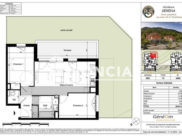 À vendre Appartement 3 pièces 58.55 m² - La Plagne Tarentaise 73210