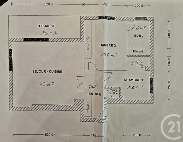 Appartement F3 à vendre  3 pièces - 79,05 m2 NICE - 06