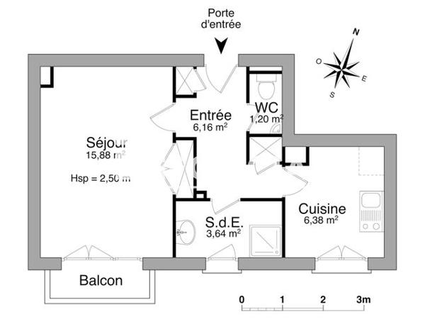 Location Studio 33.26 m² - 16 PLACE DES EPARS Chartres 28000