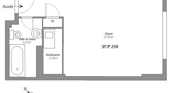 Location Studio meublé 31.72 m² - Paris 75009