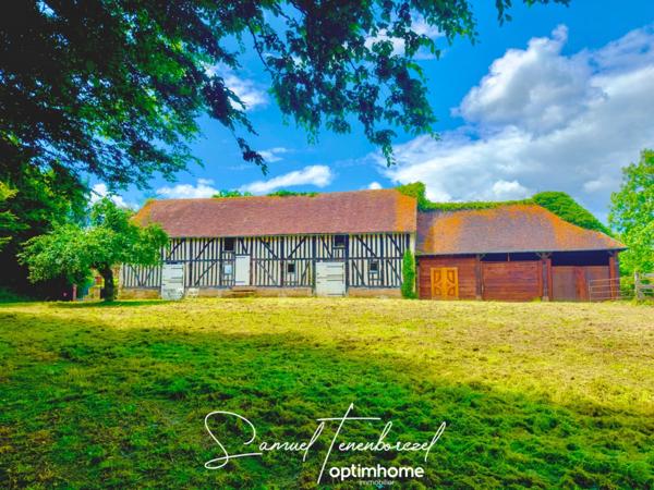 Ancienne écurie à rénover sur 1,5 ha avec maison annexe et potentiel d'agrandissement – Croissanville (14370)