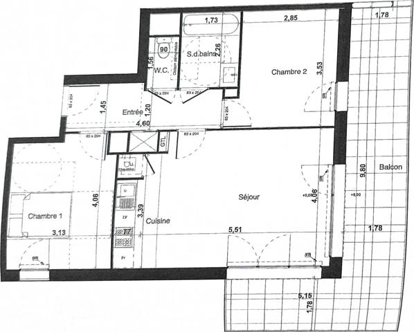 Appartement
         3 pièces
        - 60 m² Exclusivité 237 000 € *