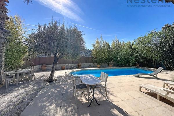 Maison plain-pied 120m2, exposition plein sud, impasse au calme , proche centre ville, piscine