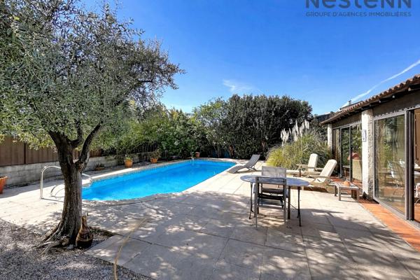 Maison plain-pied 120m2, exposition plein sud, impasse au calme , proche centre ville, piscine