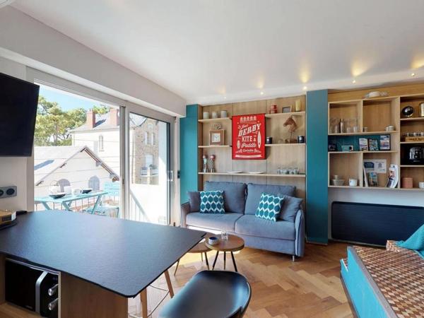 Charmant studio rénové avec balcon et vue latérale mer  - La Baule - Notre Dame / Marché