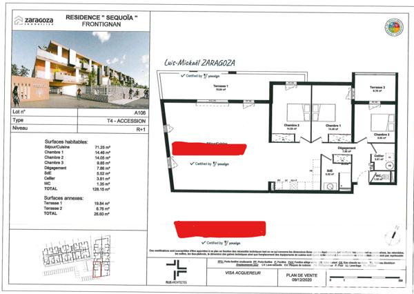Location appartement 4 pièces 128 m² Frontignan