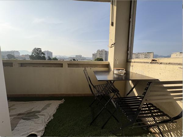 Marseille (13008) T3 en parfait état avec terrasse et vue mer