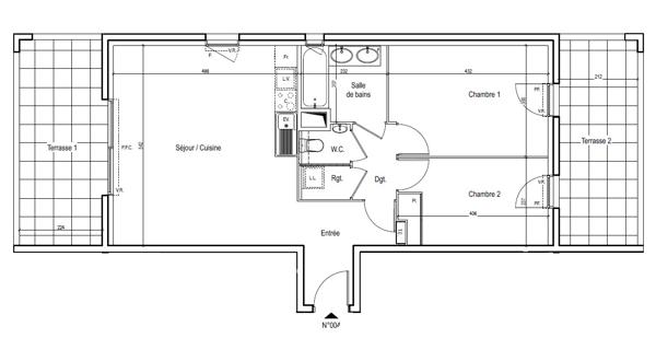 Appartement AIX EN PROVENCE 64.1 m²