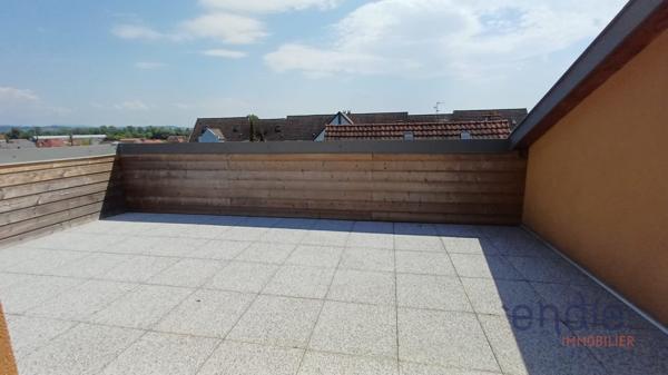 ROSENAU – Magnifique F2 de standing au dernier étage avec terrasse de 18,86 m²