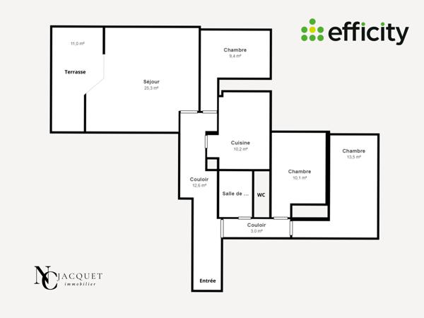 Appartement 4 pièces - 92 m²