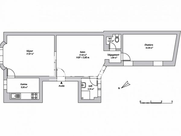 Location Appartement 2 pièces 59.49 m² - 26 RUE CHABAUD Reims 51100