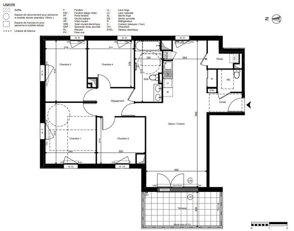 Appartement Reze 5 pièce(s) 102.47 m2