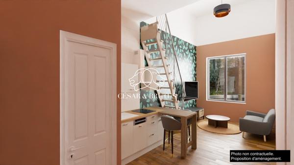 Lyon 2e – Studio – 27m² – Plateau à rénover