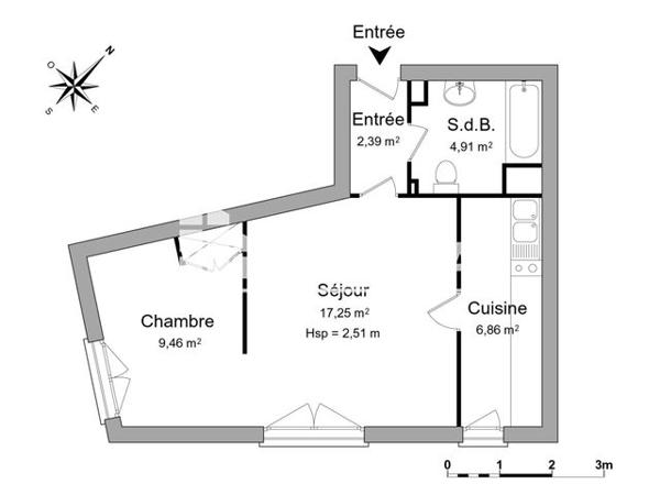 Location Appartement 2 pièces 40.87 m² - 2 RUE DE LA DURANCE Paris 75012