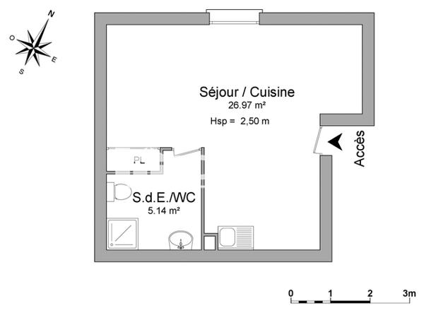 Location Studio 32.11 m² - 4 RUE ALBERT CAMUS Agen 47000