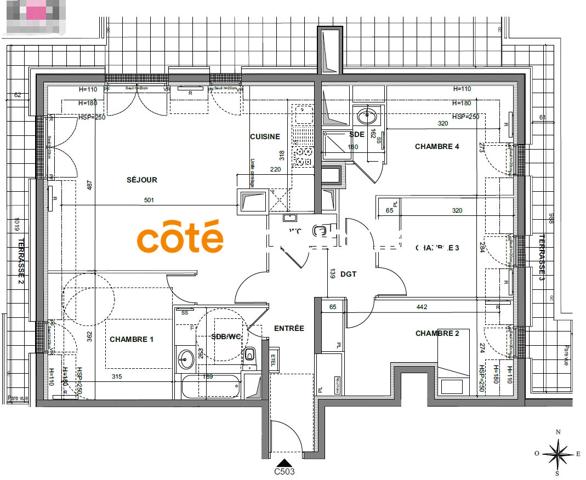 Location Chambre12,35 m² - 5 Pièces - LE BLANC MESNIL (93150)
