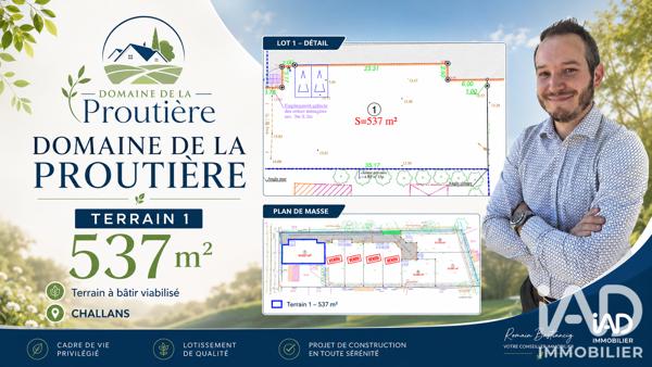 Terrain à vendre 537 m² Challans