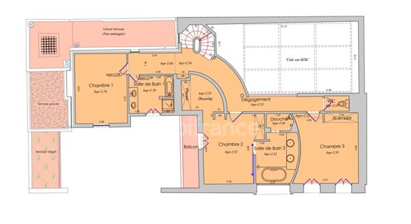 Maison d'architecte avec de beaux volumes - Bécon COURBEVOIE -